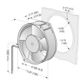 150mmx150mmx55mm High Performance Plastic Impeller DC15055 Axial Fan